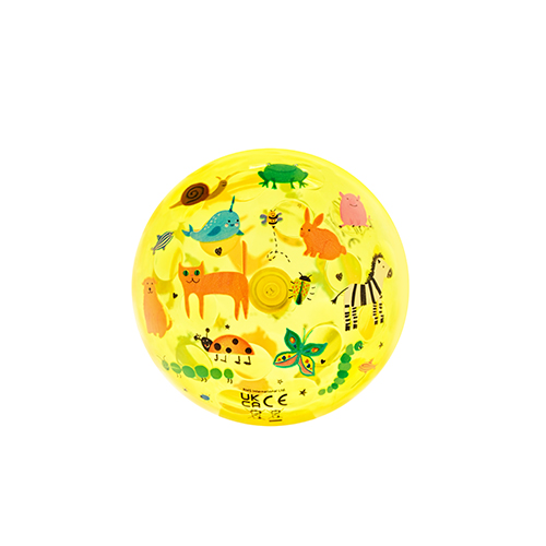 10cm animal imprint light up ball